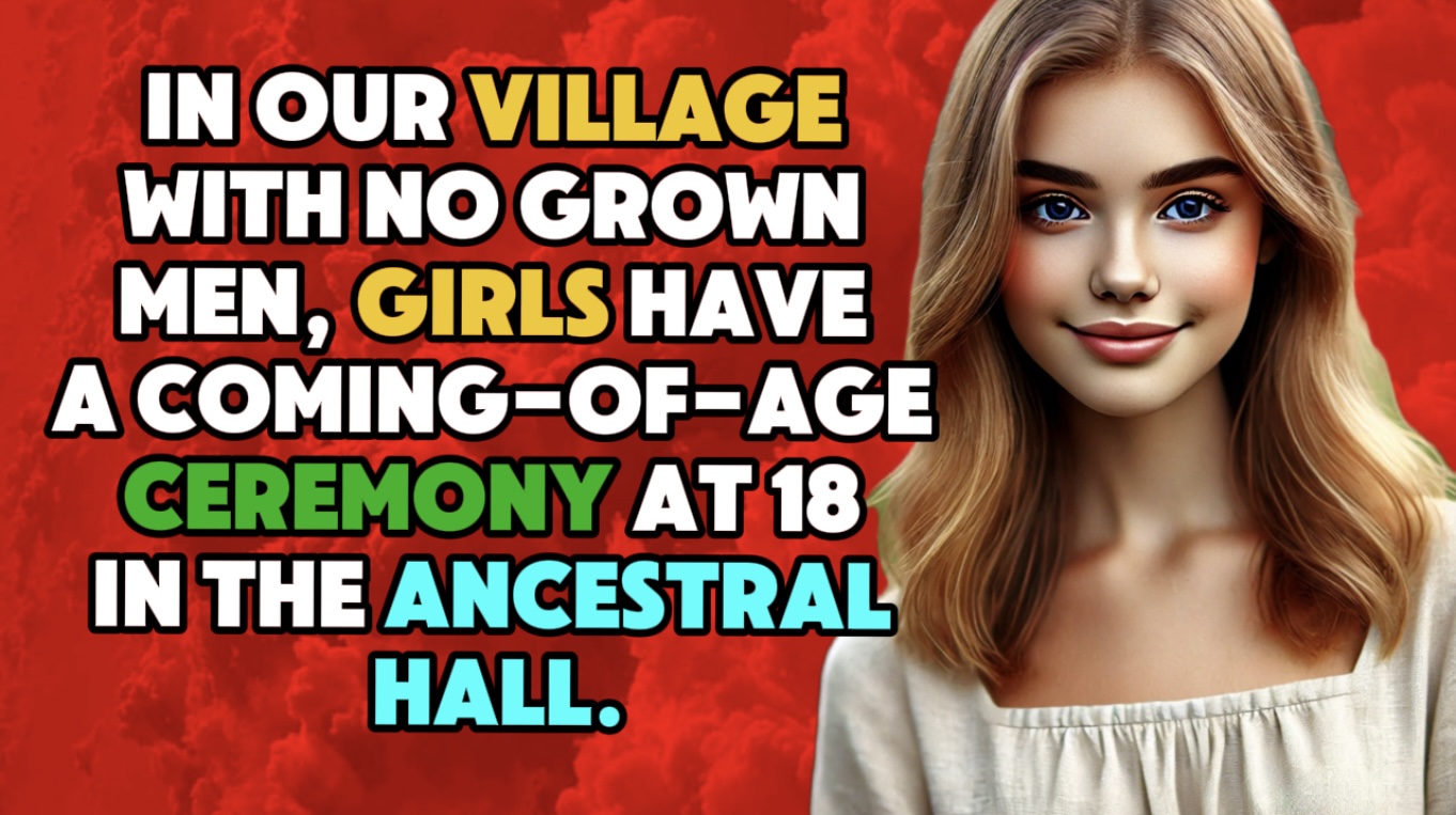 There are no grown men in our village, When girls turn 18, they participate in a coming of age ceremony in the ancestral hall.